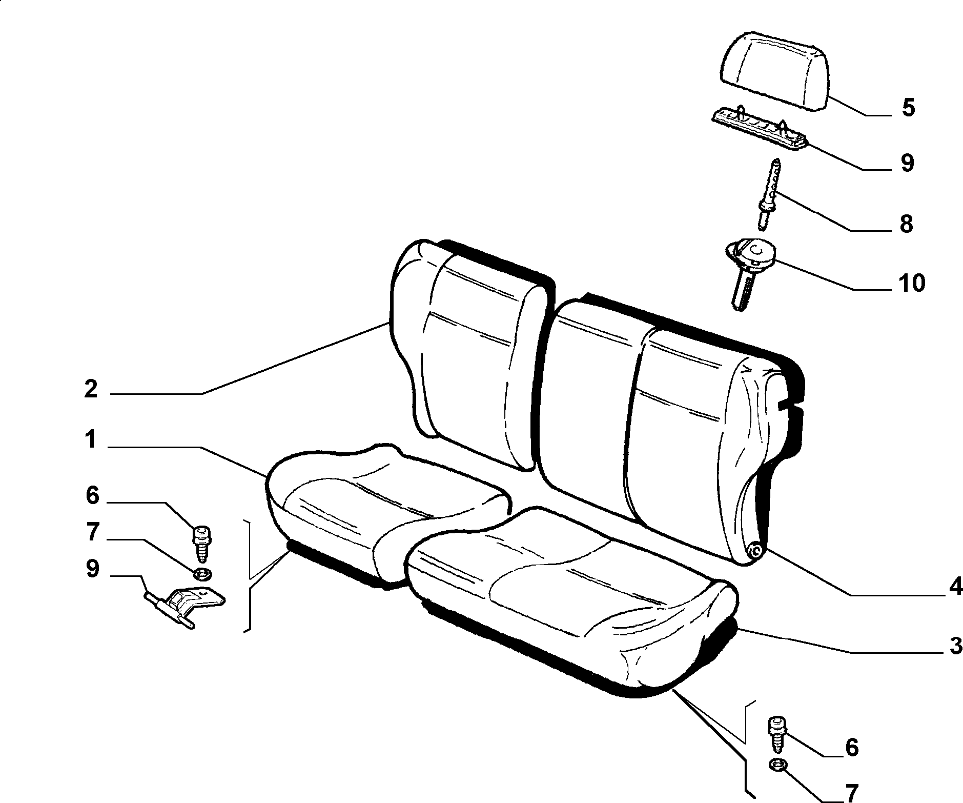 70613/03 REAR SEAT