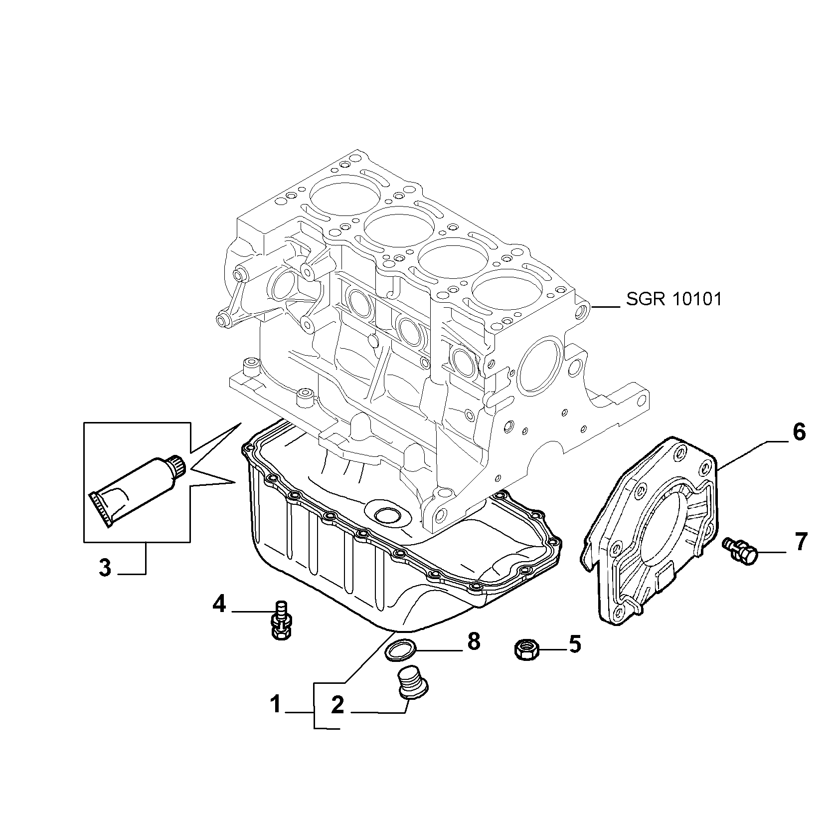 10102-010 OIL CAP AND FLOOR PANEL COVER
