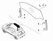 70129-030 FRONT WINDOW AND CHANNEL