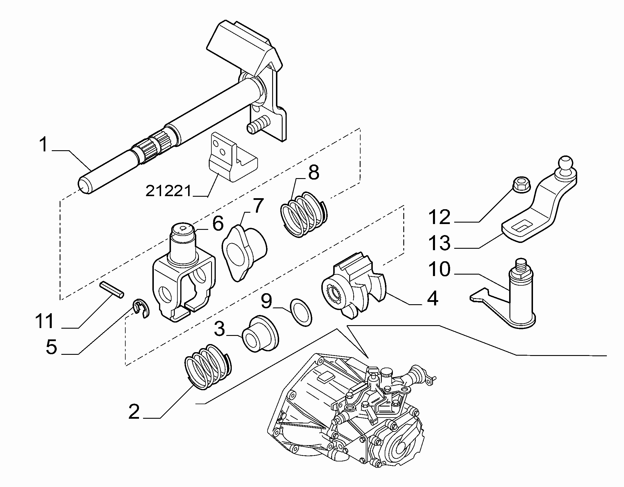 21219-010 GEAR SHAFT