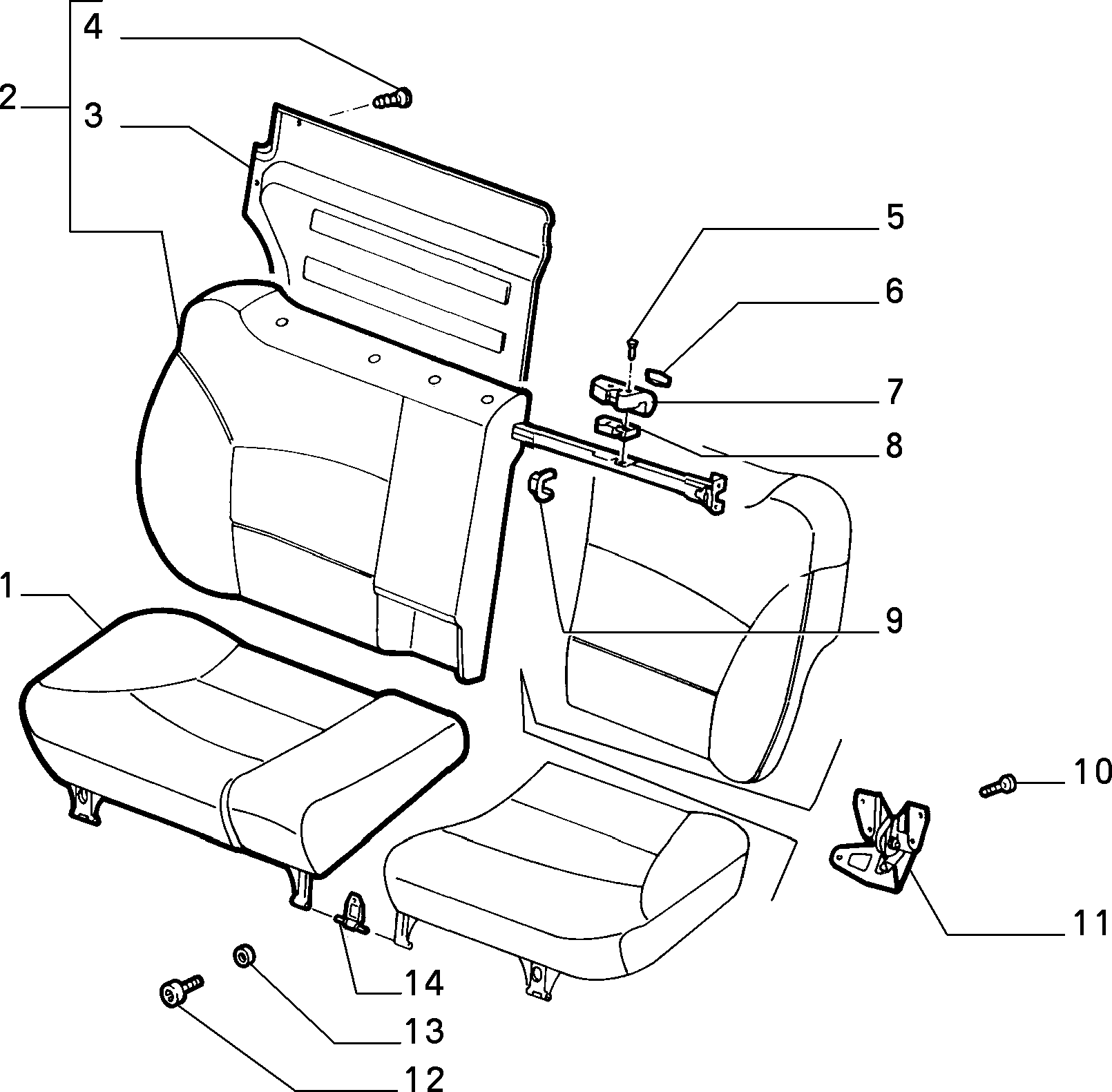 70613/01 REAR SEAT