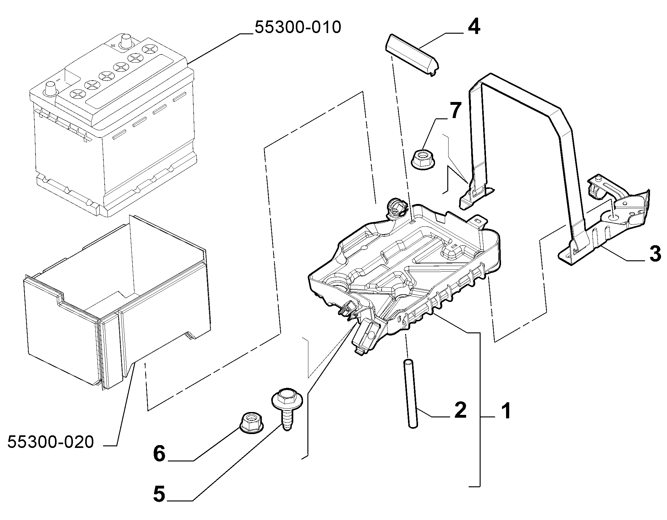 55300-030 BATTERY SUPPORT