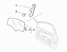 70129-030 FRONT WINDOW AND CHANNEL