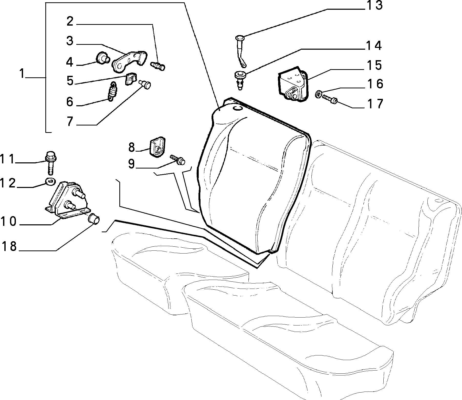 70613/01 REAR SEAT
