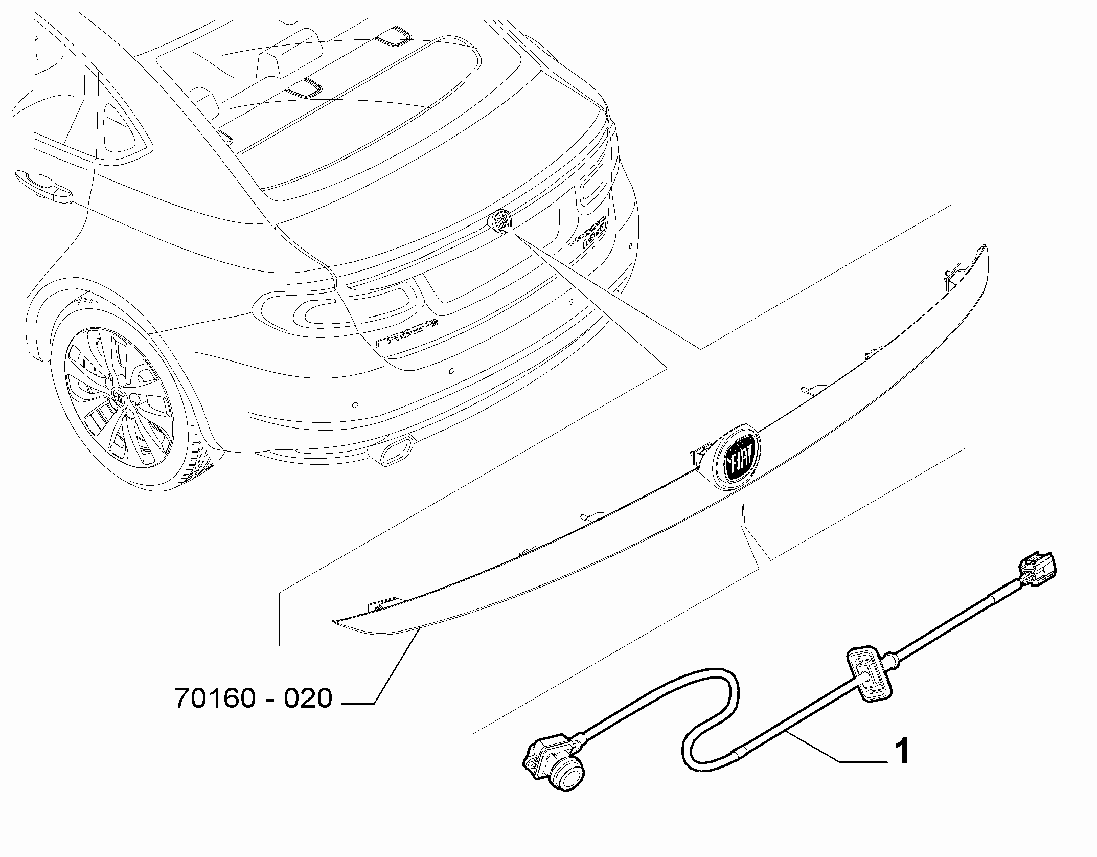55501-070 PARKING REAR CAMERA