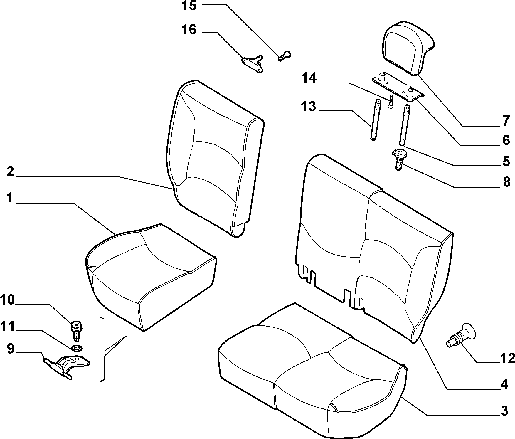 70613/05 REAR SEAT