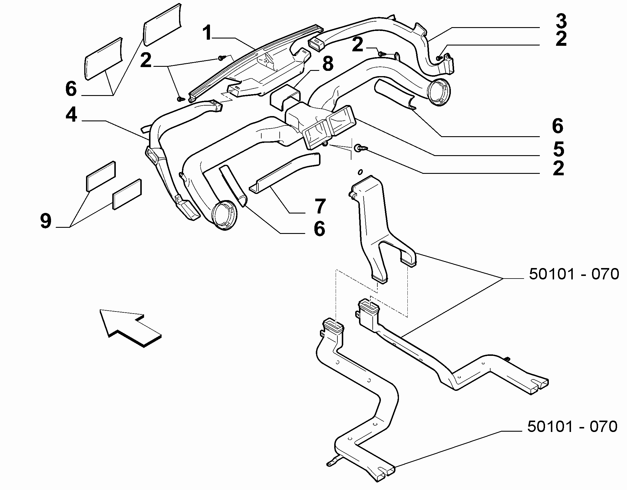 50101-060 FRONT AIR DUCT