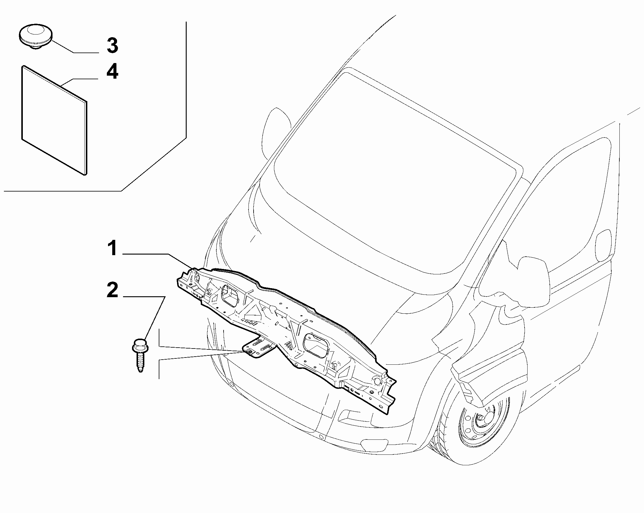 70002-005 HEADLAMP CROSSBEAM