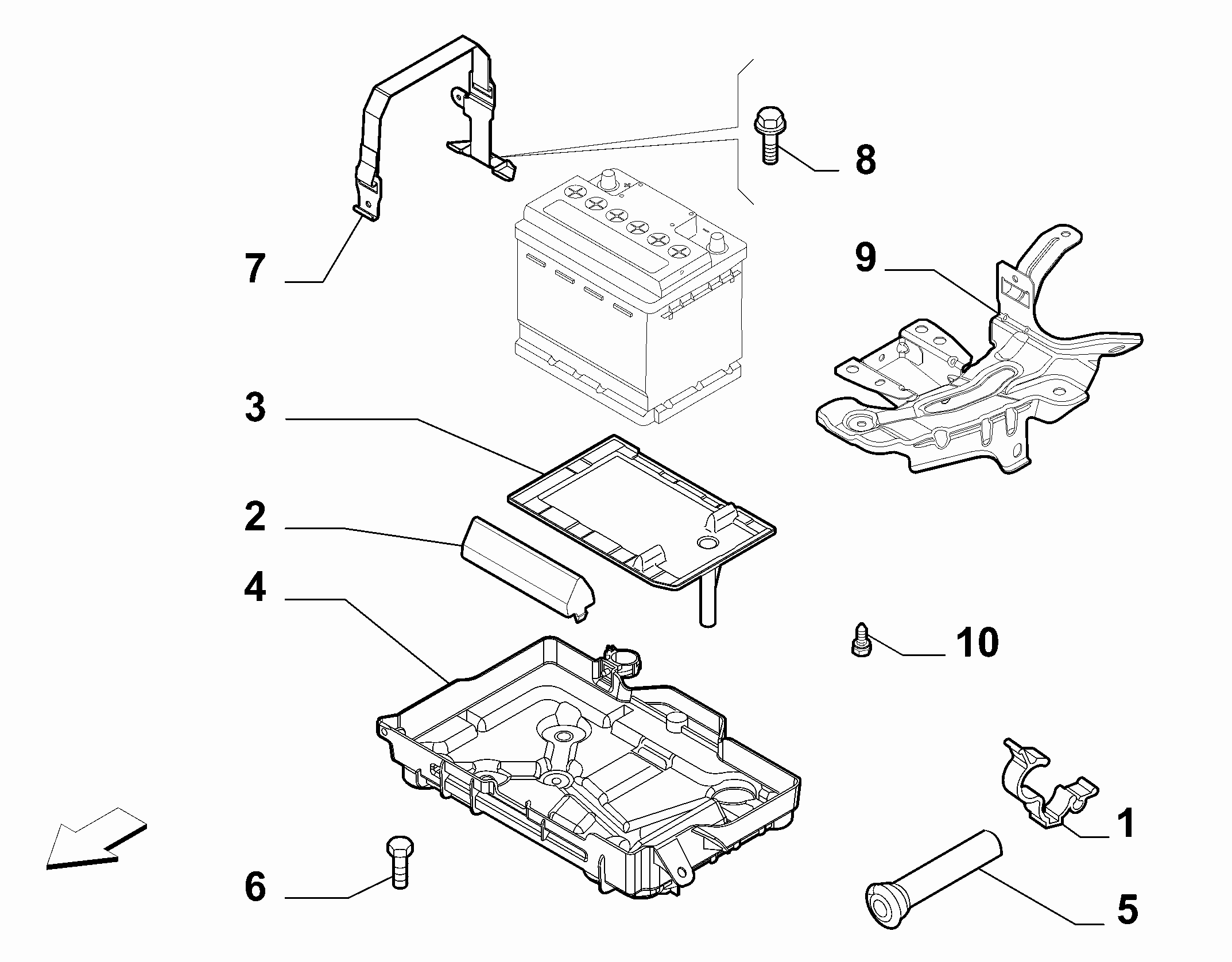 55300-030 BATTERY SUPPORT