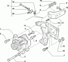 55301-010 ALTERNATOR AND MOUNTING