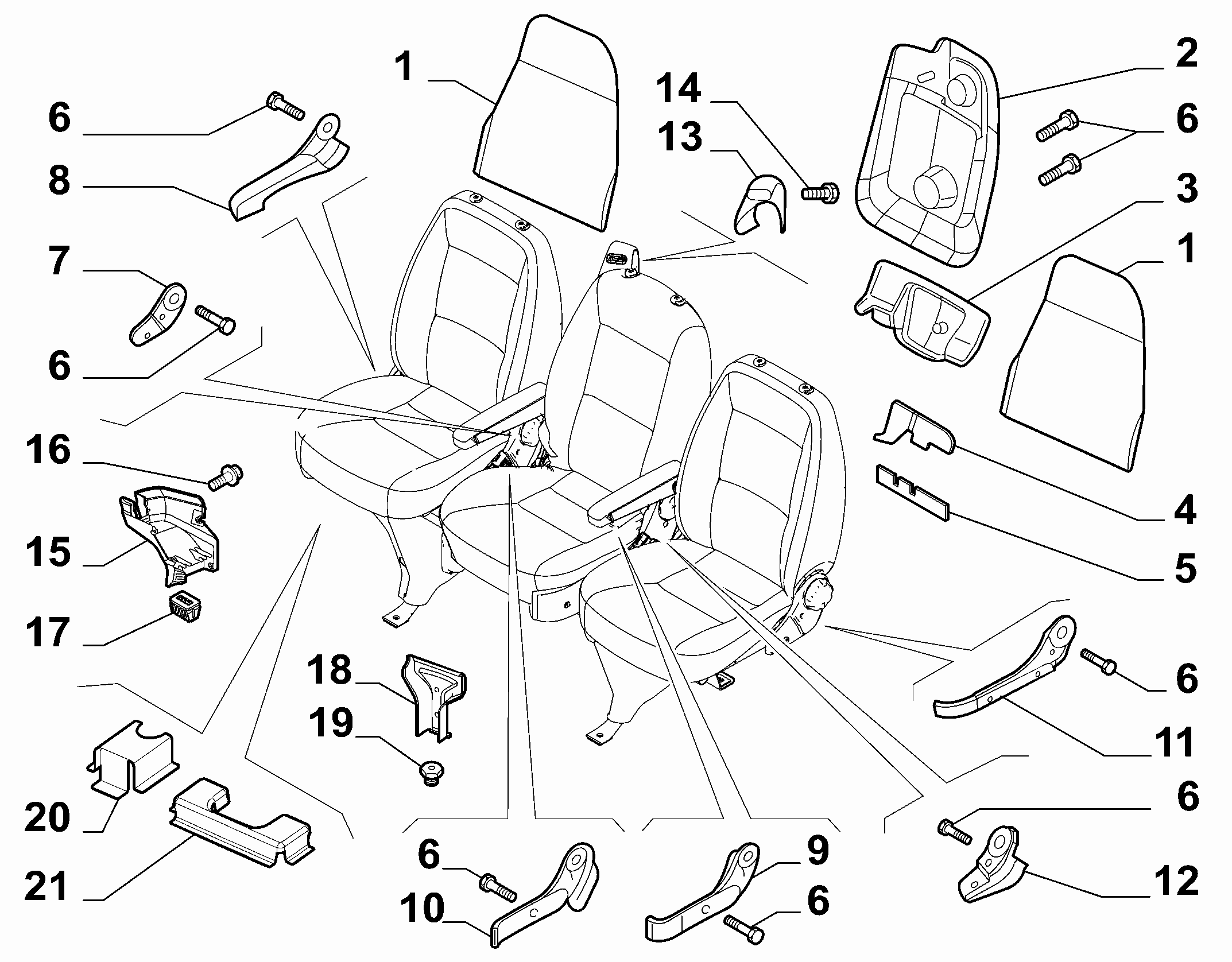 70613-041 FIRST ROW REAR SEAT COVERS