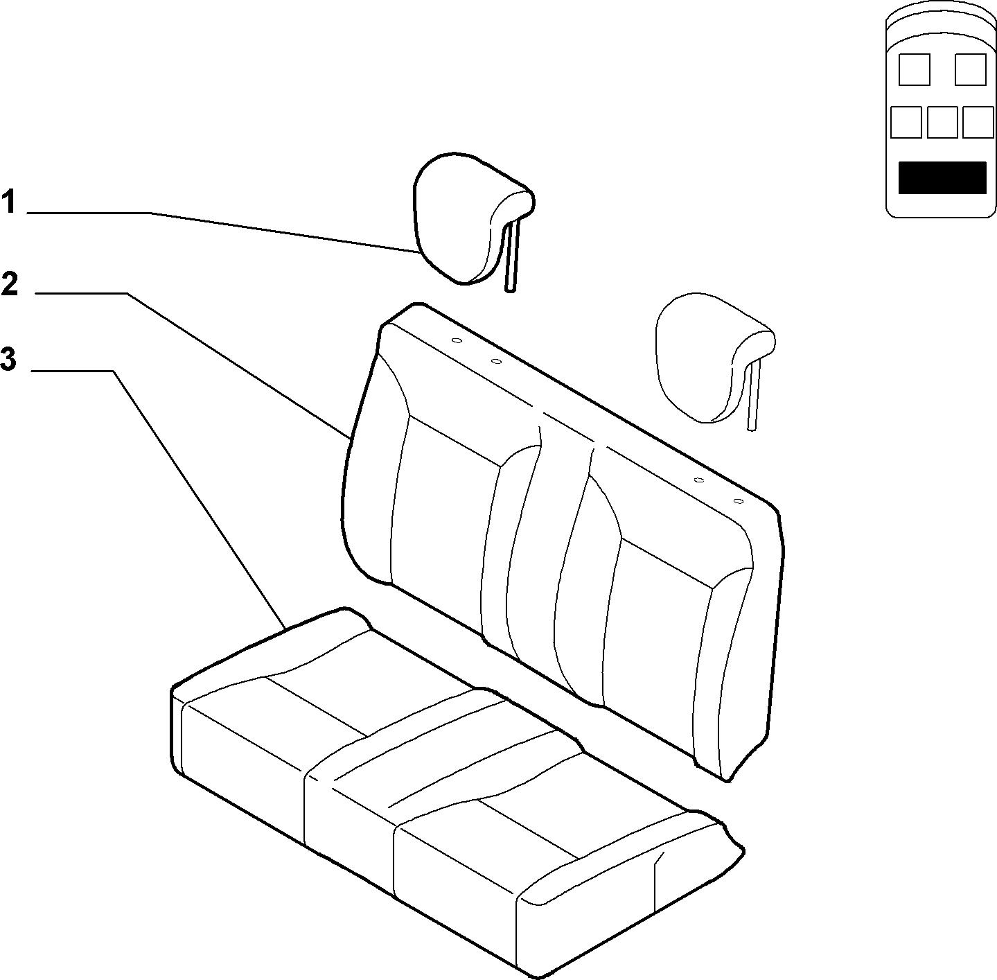 70615/02 REAR SEAT LINING