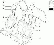 70615/00 REAR SEAT LINING