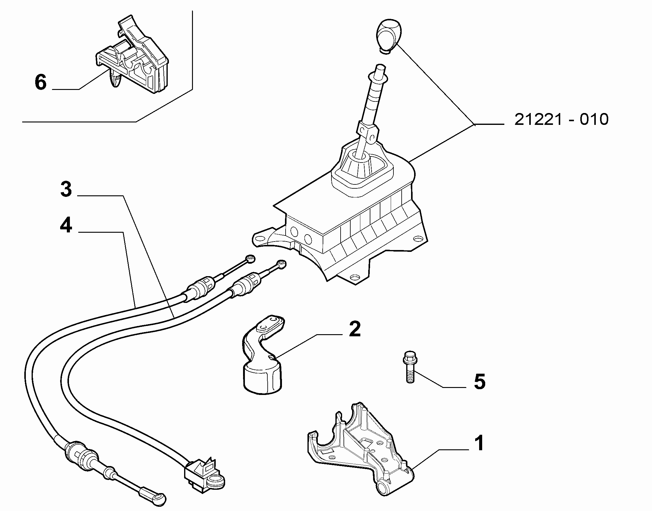 21221-020 GEAR STICK FLEX SHAFT