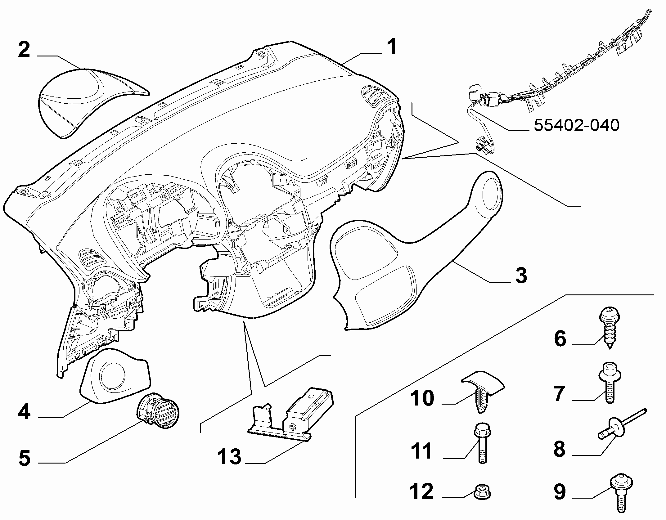 70502-010 DASHBOARD INSTRUMENT HOLDER