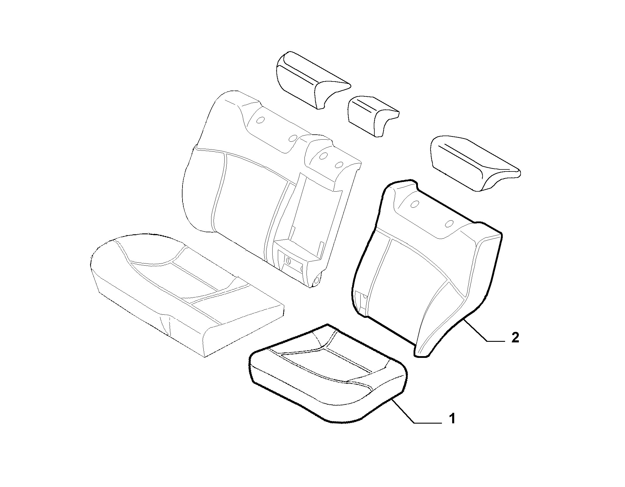 70615/05 REAR SEAT LINING