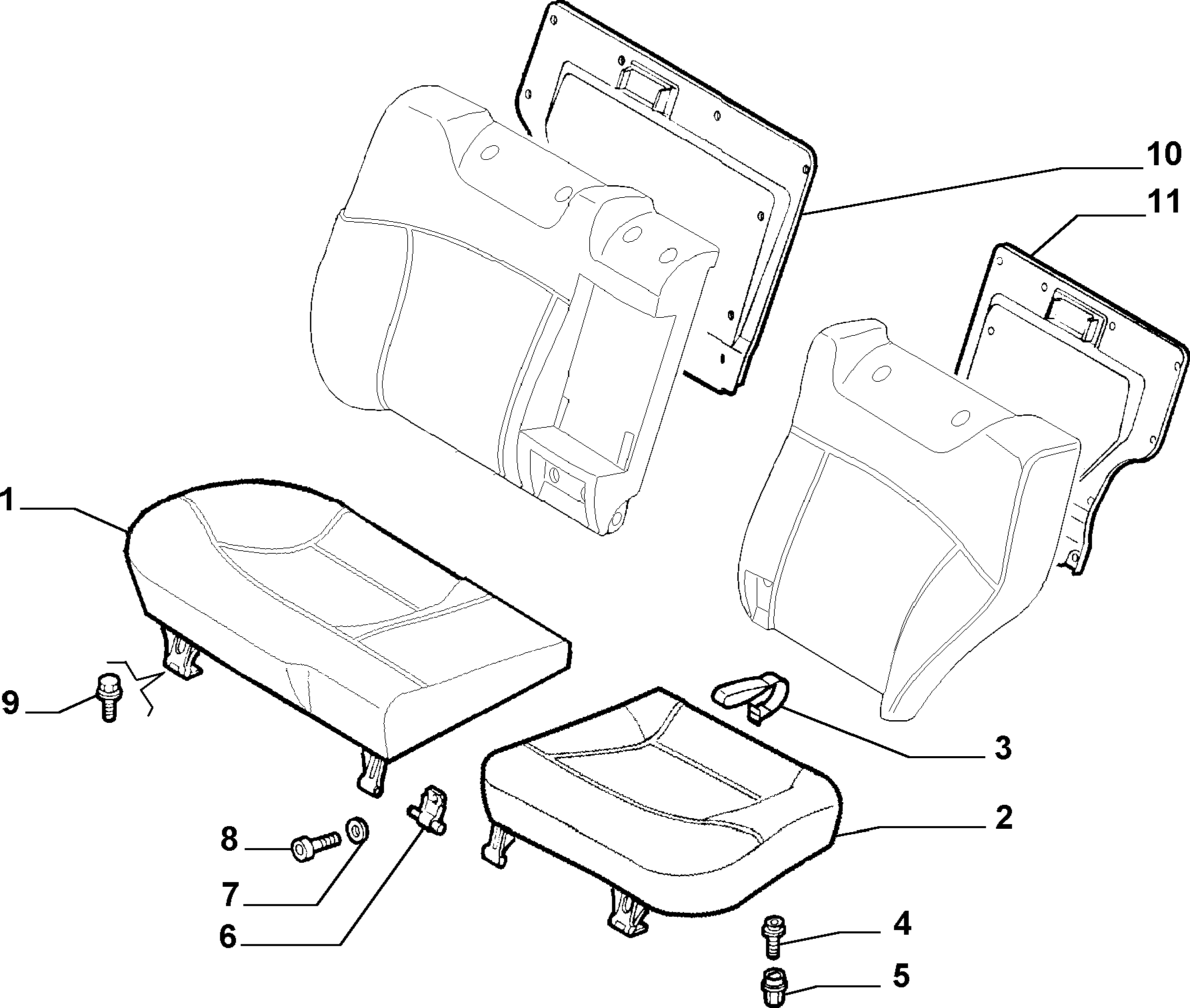 70613/03 REAR SEAT