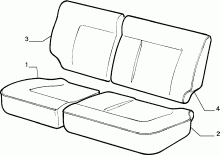 70615/08 REAR SEAT LINING