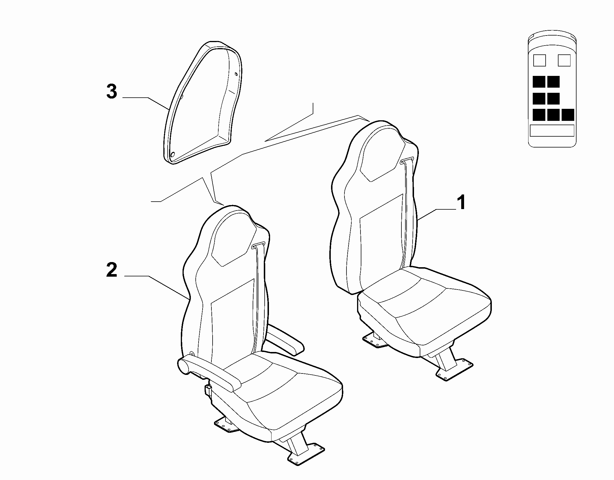 70613-090 SADDLED BACK SEATS