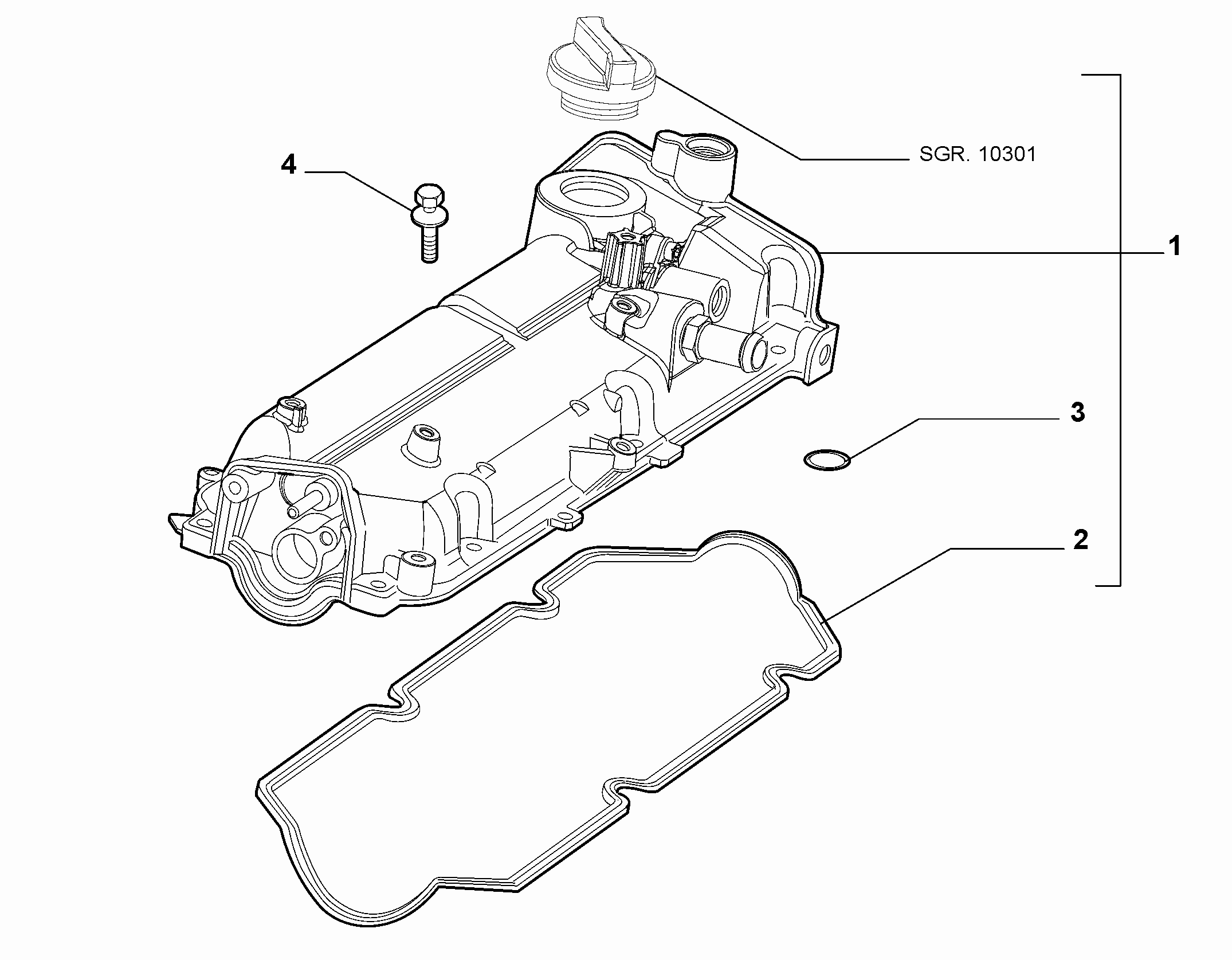 10101-030 CYLINDER HEAD AND GASKET COVERS