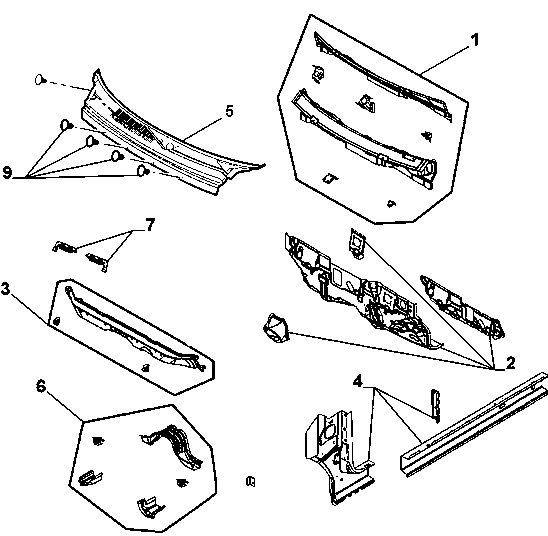 70002-040 INSTRUMENT PANEL WALL 