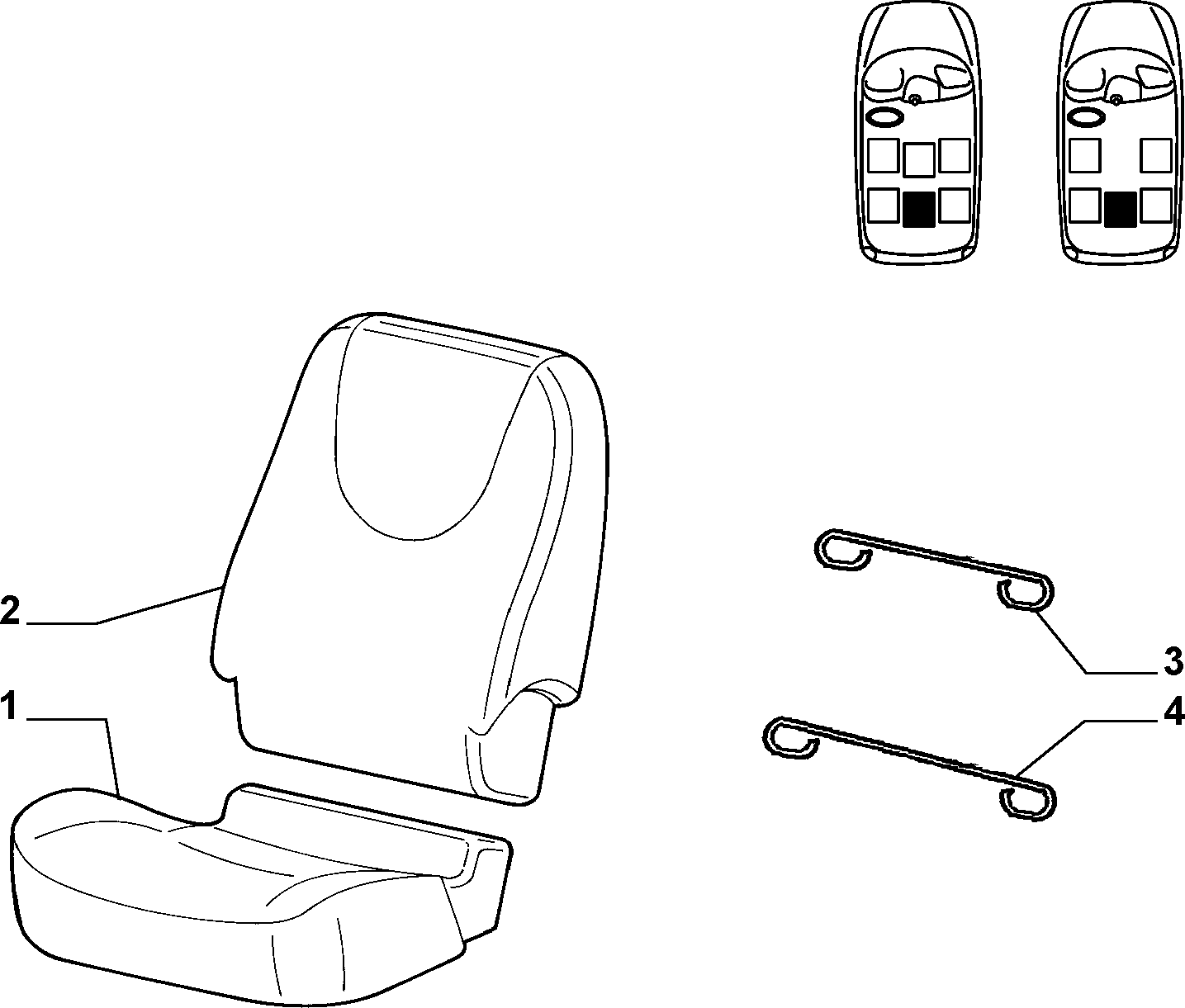 70615/00 REAR SEAT LINING