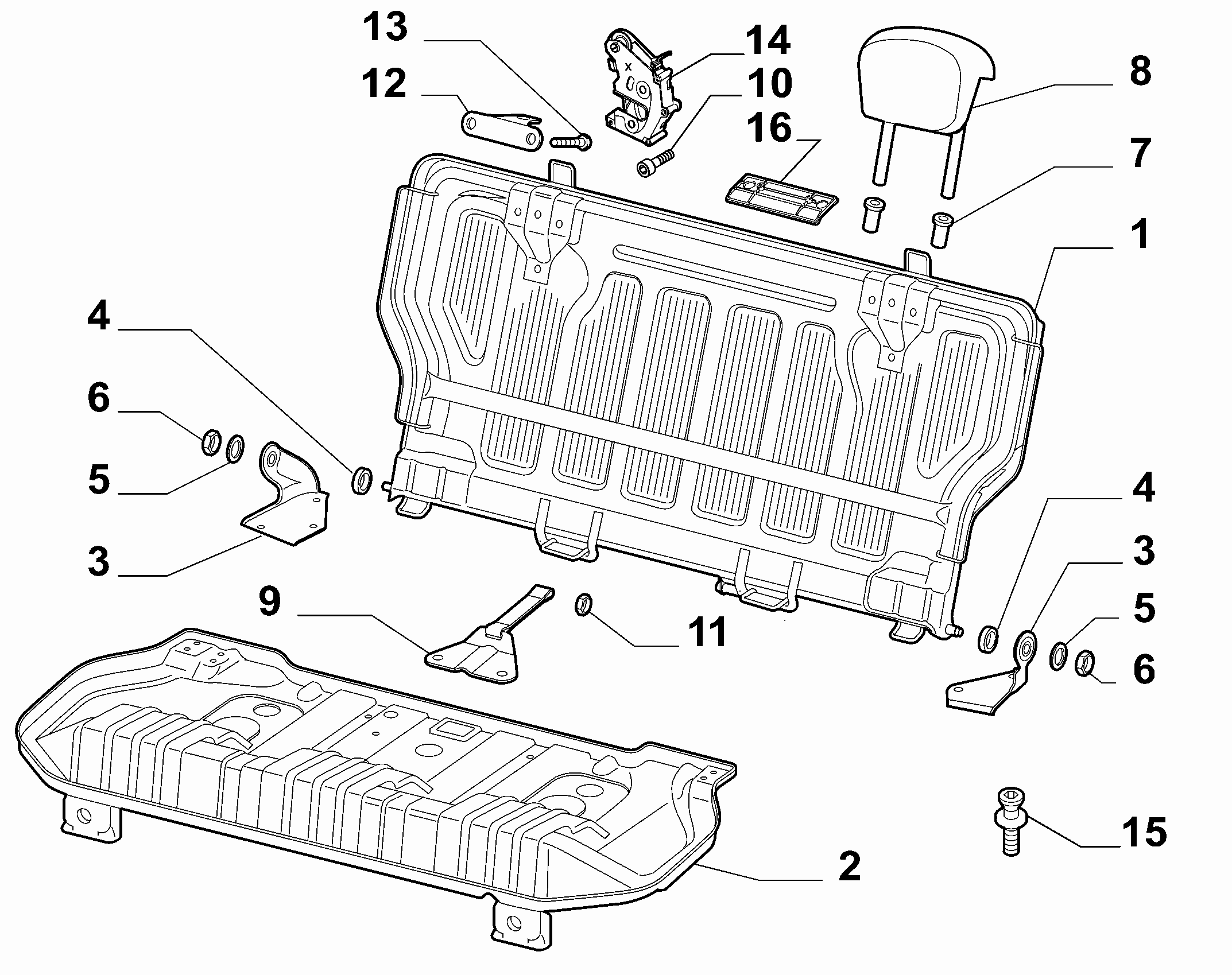 70613/00 REAR SEAT