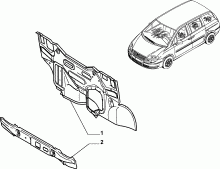70002/00 КУЗОВ, РАМЫ (ПЕРЕДНЯЯ ЧАСТЬ) 