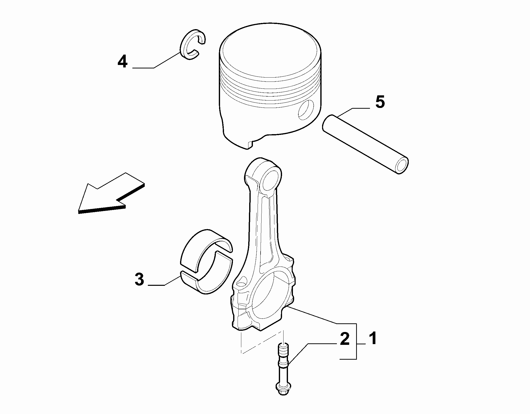 10105-010 COUPLING RODS AND HALF BEARINGS