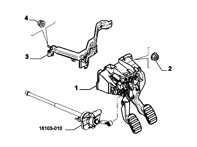 33101-010 RUDDER BAR