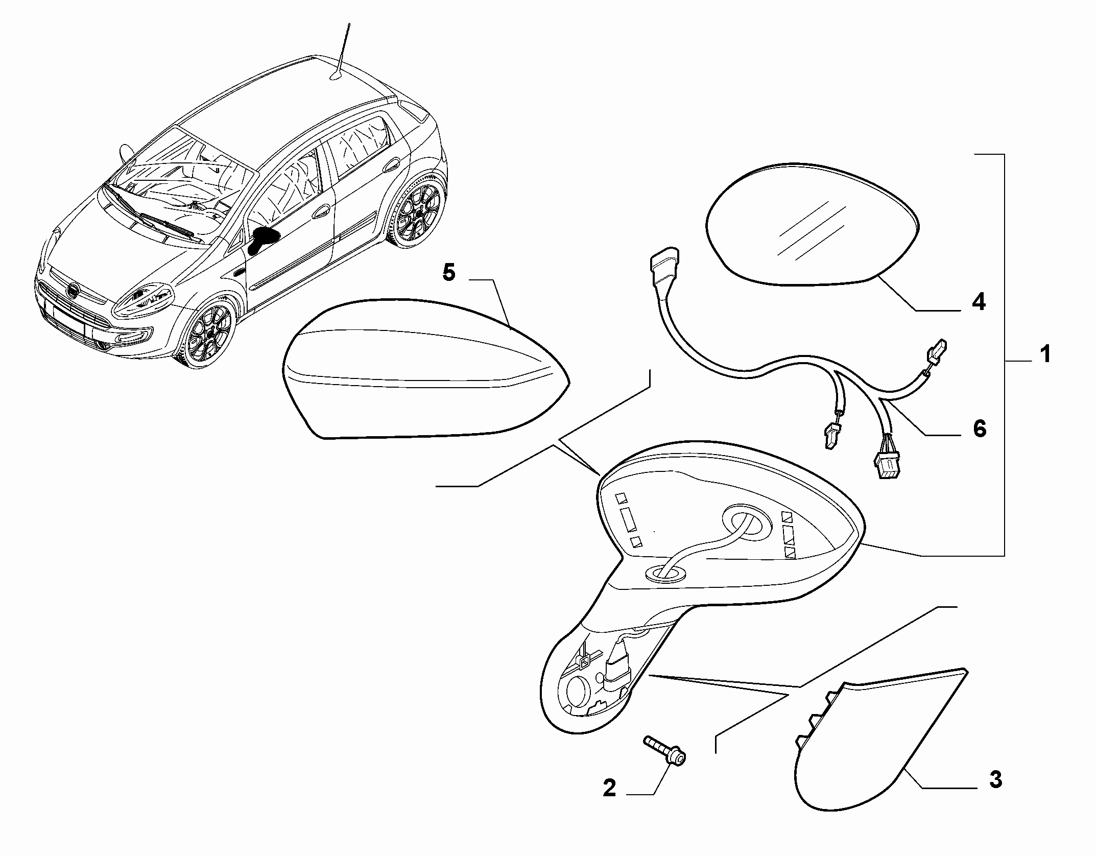 70740-020 WING MIRRORS