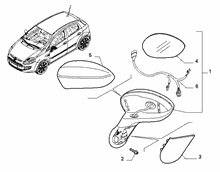 70740-020 WING MIRRORS