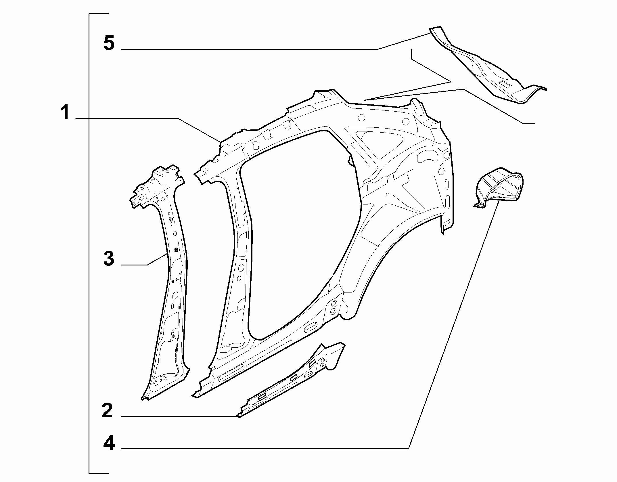 70004-010 REAR SIDE FRAME STRUCTURE