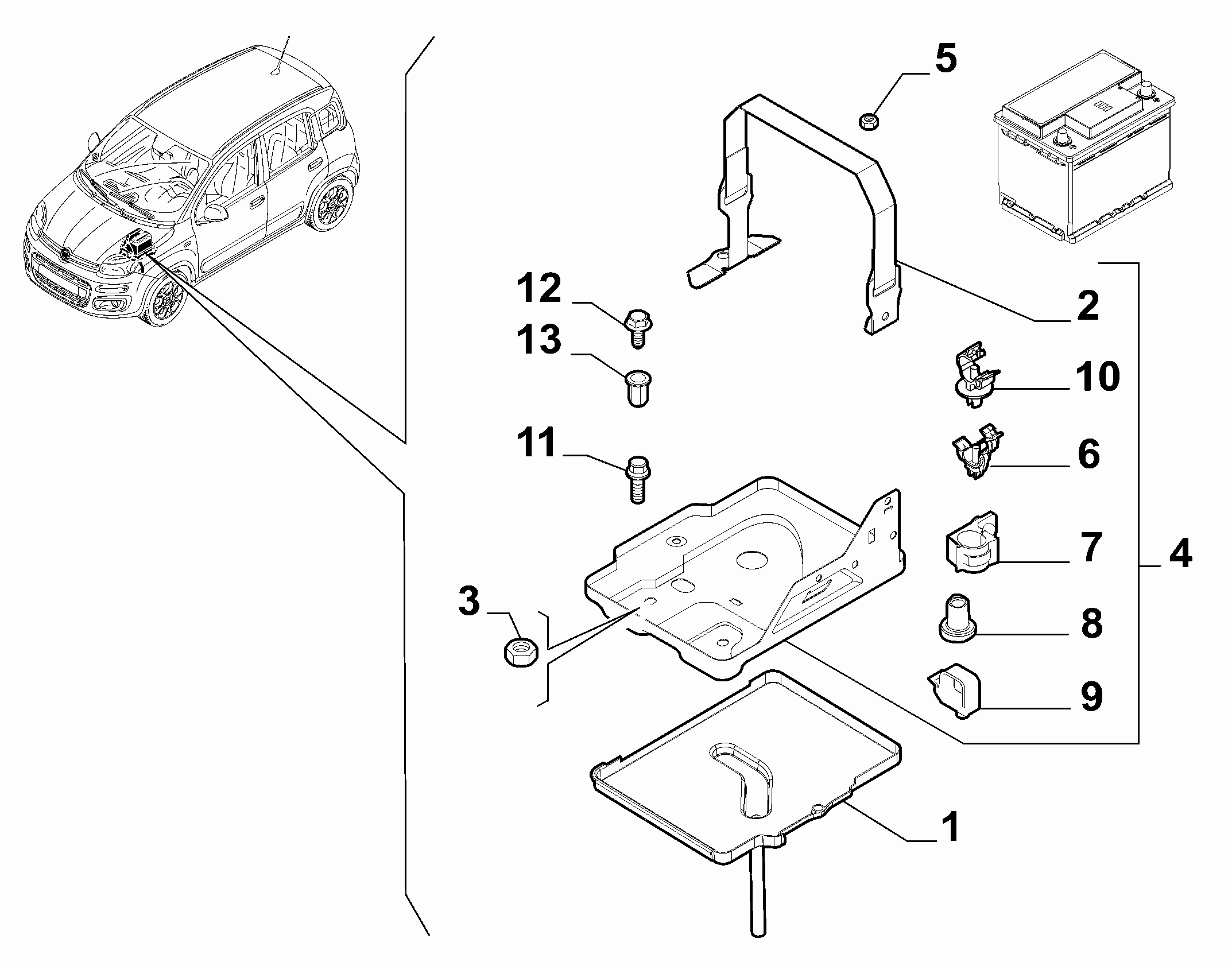 55300-030 BATTERY SUPPORT