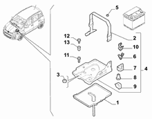 55300-030 BATTERY SUPPORT