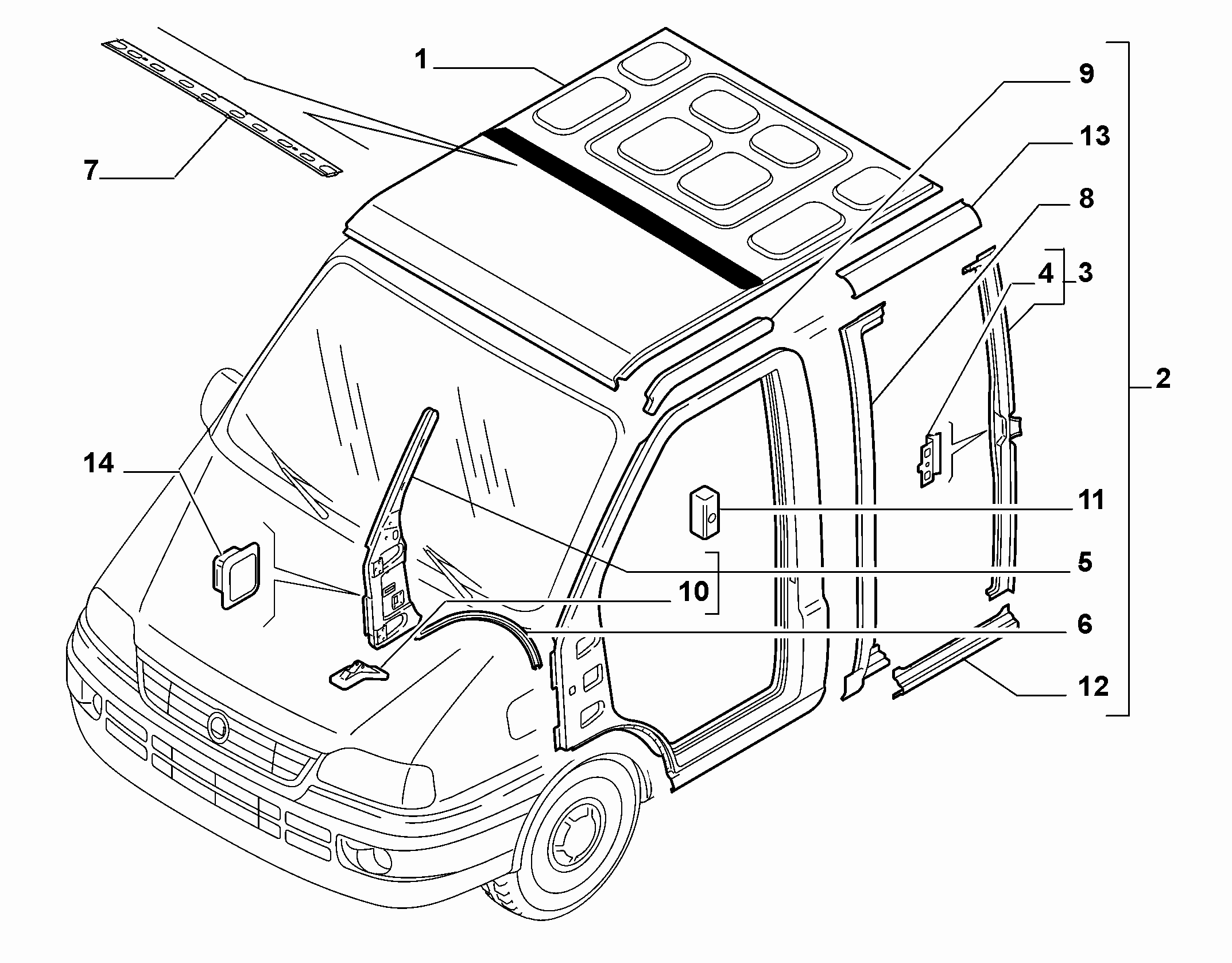 70018/03 BODYWORK, TRIM PANELS (FRONT)