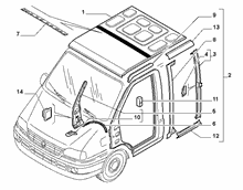 70018/03 BODYWORK, TRIM PANELS (FRONT)