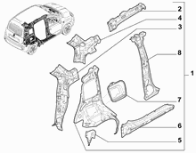 70004-010 REAR SIDE FRAME STRUCTURE