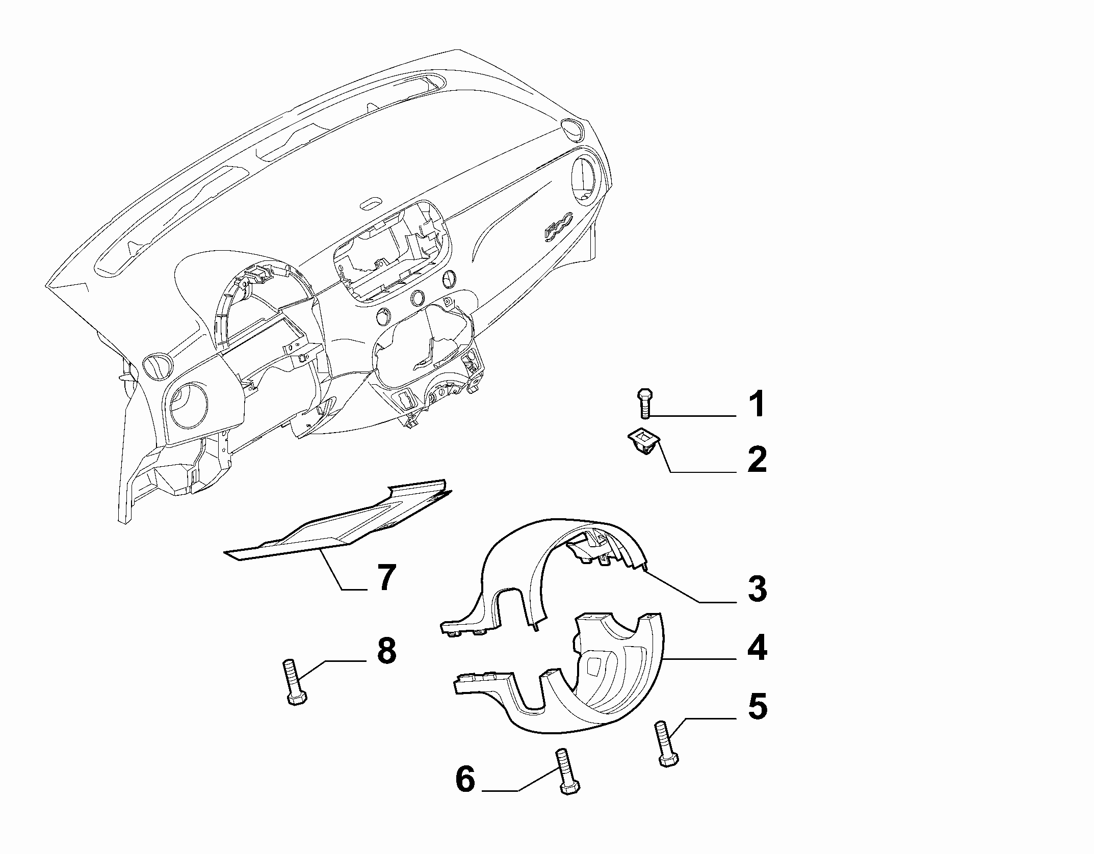 70502-060 STEERING COLUMN GUARDS