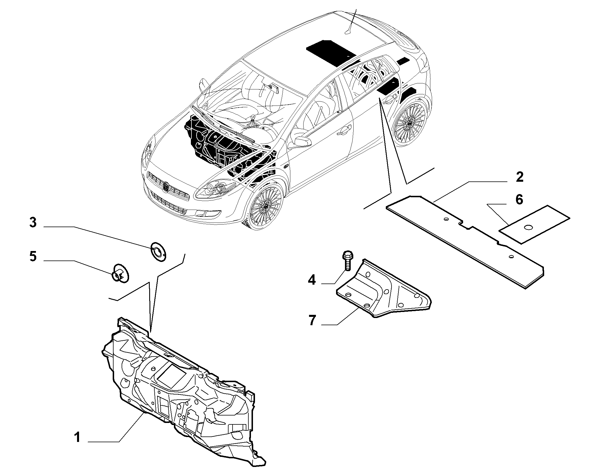70522-020 PASSENGER COMPARTMENT INSULATION AND PADDING