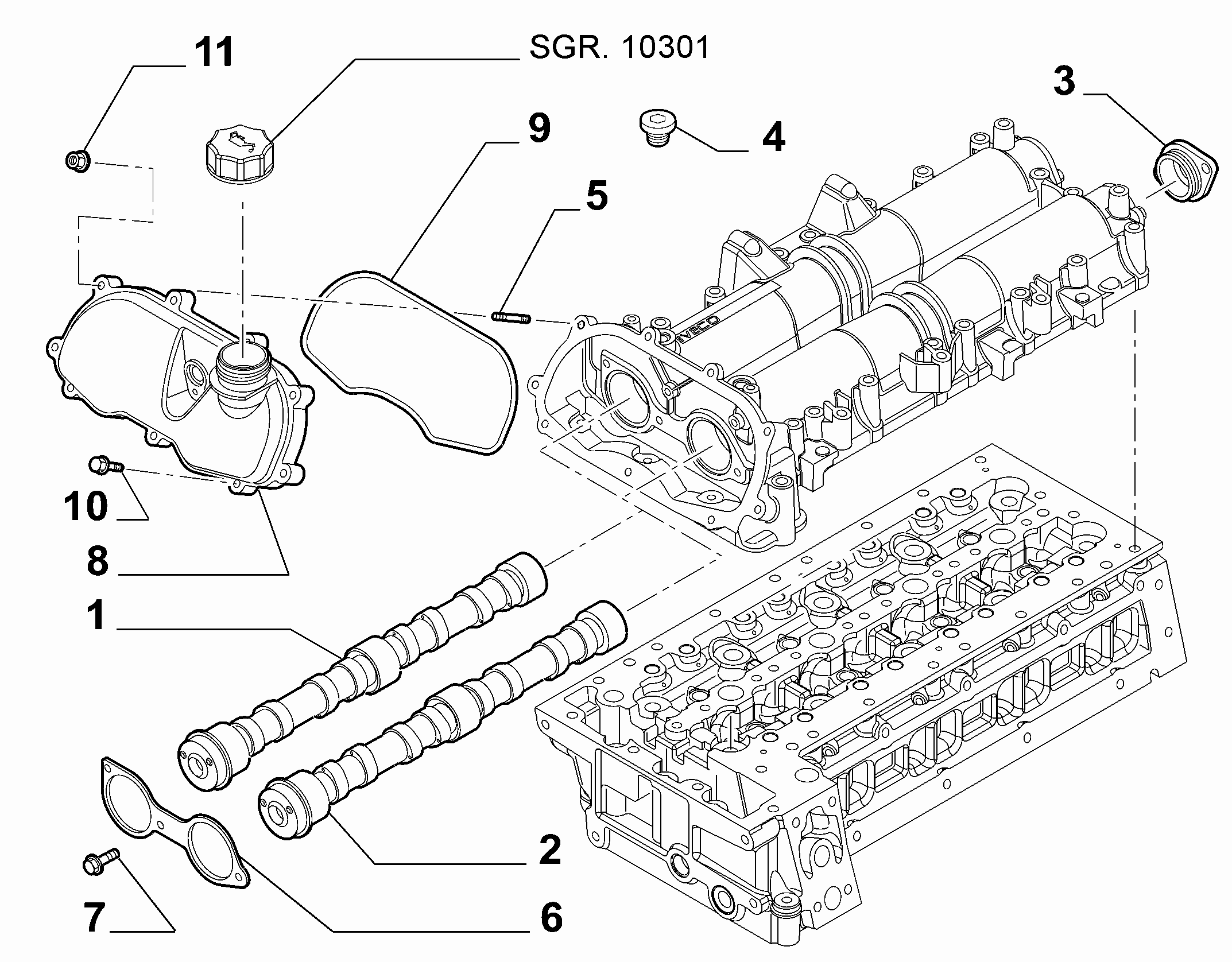 10107-010 CRANKSHAFT AND GEAR TIMING SYSTEM