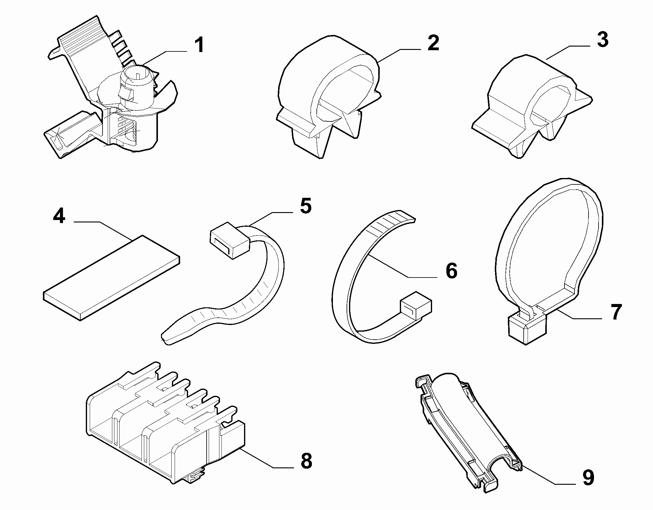 55527-030 PASSENGER COMPARTMENT AND REAR CABLE SET FASTENERS