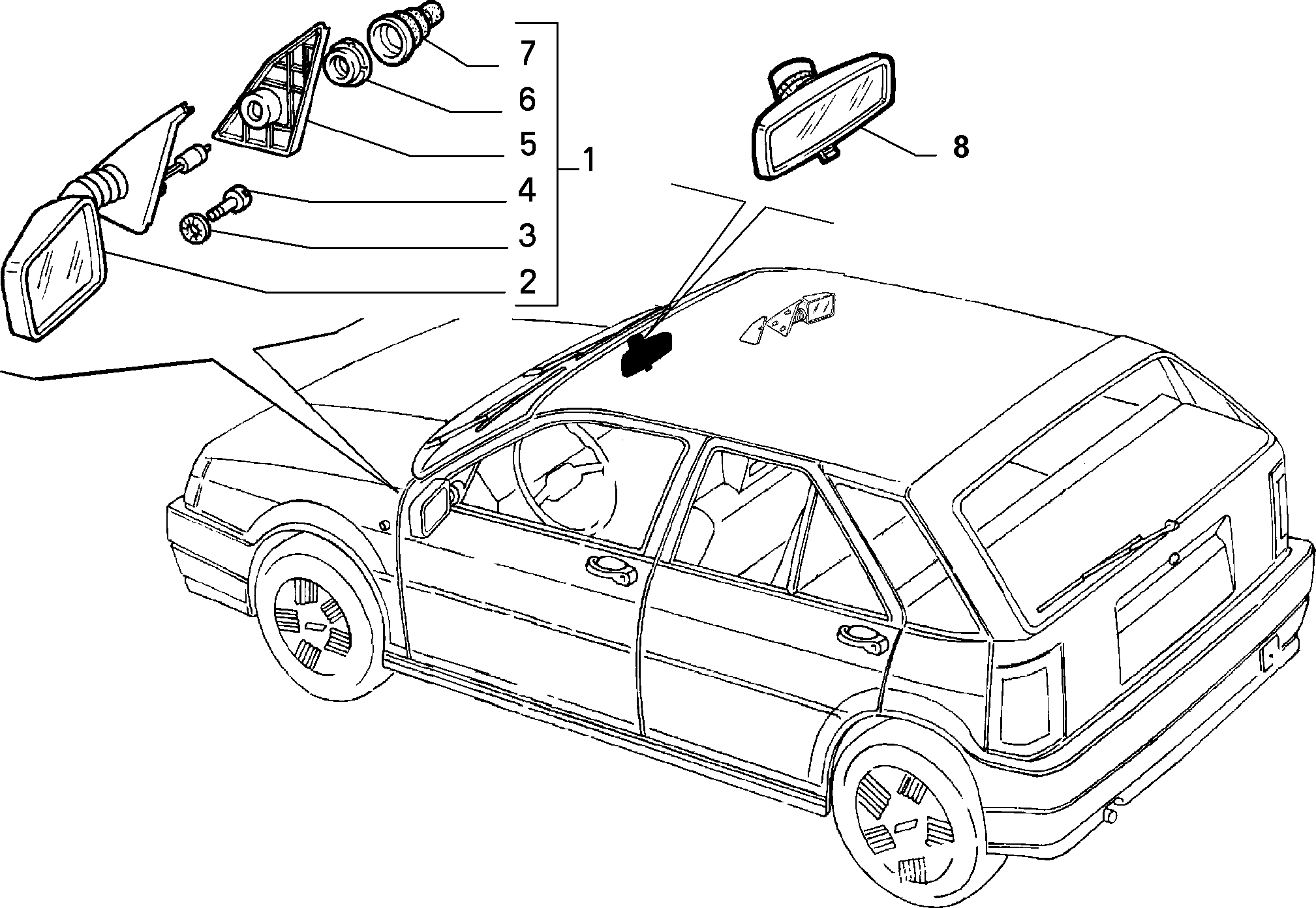 70740/00 ЗЕРКАЛА ЗАДНЕГО ВИДЕНИЯ 