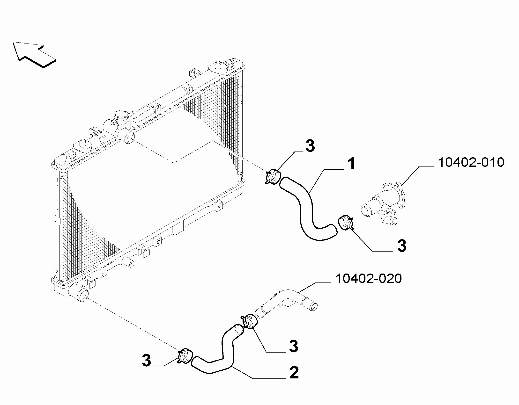 10401-030 RADIATOR PIPING