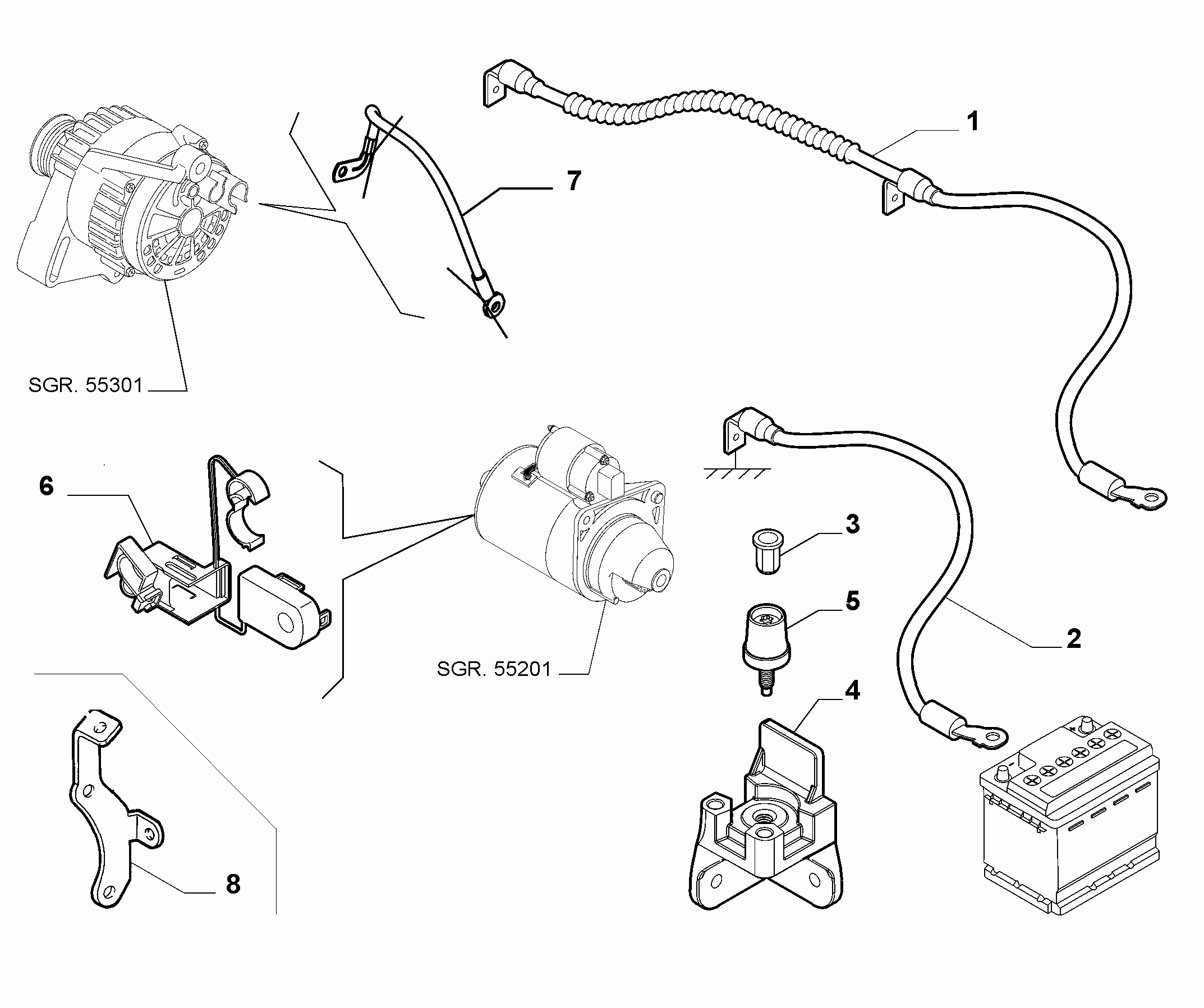 55300-040 BATTERY HARNESS