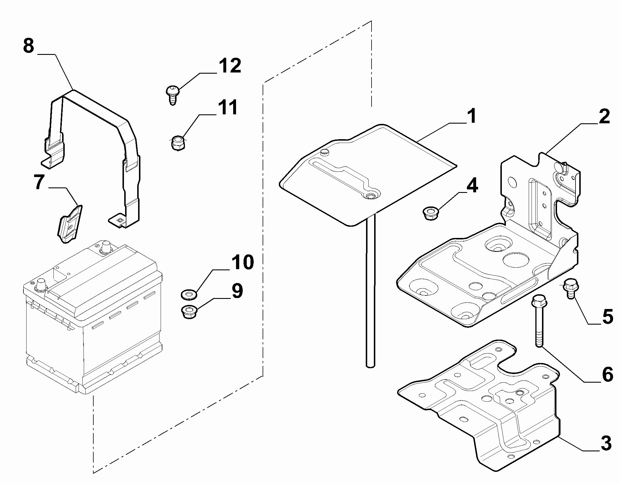 55300-030 BATTERY SUPPORT