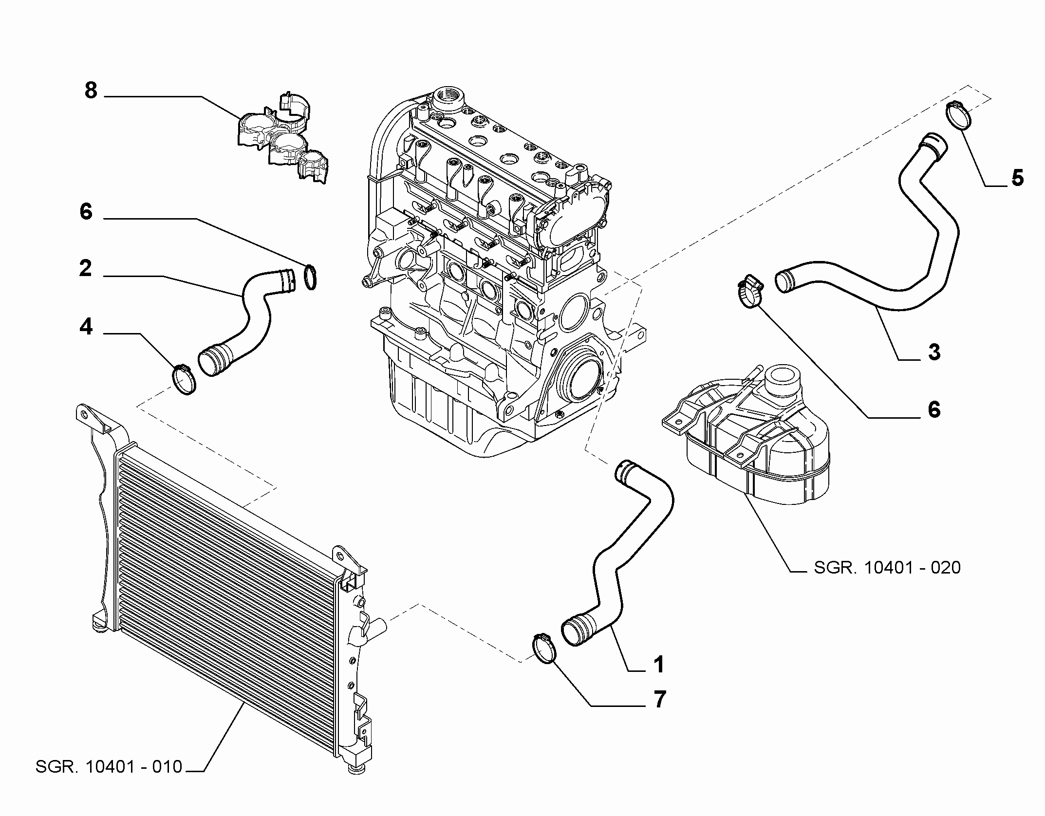 10401-030 RADIATOR PIPING