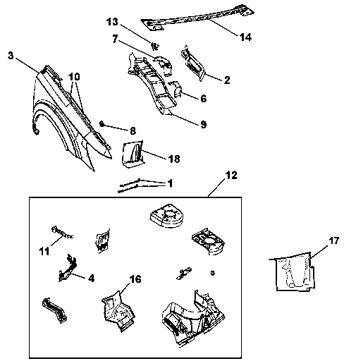 70018-010 FRONT MUDGUARD