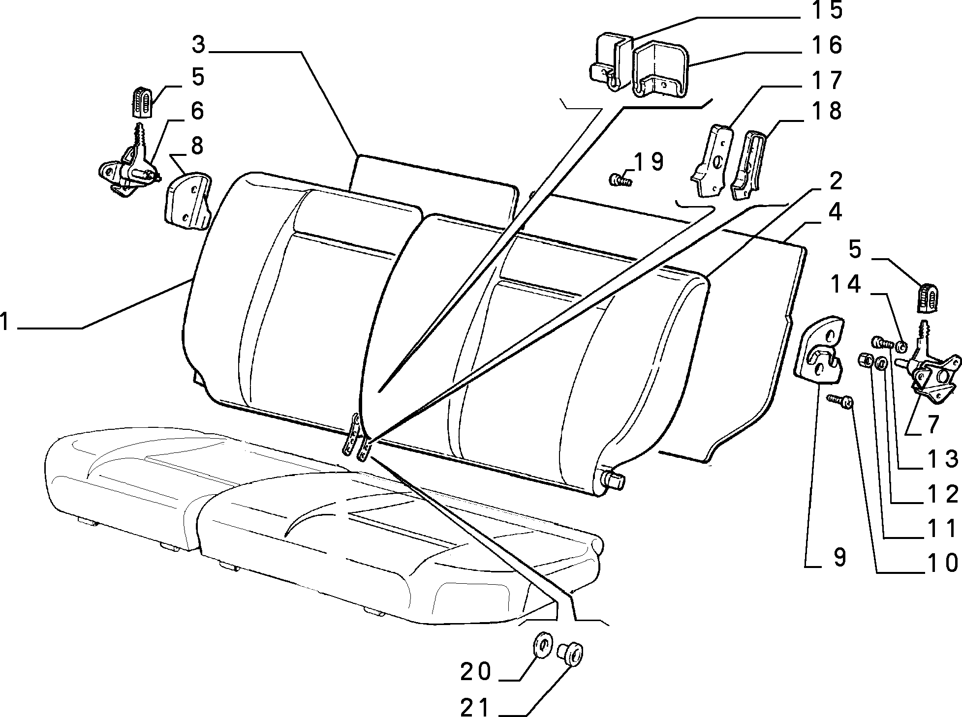 70613/01 REAR SEAT