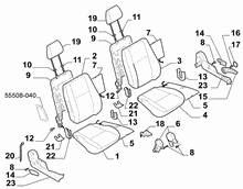 70601-010 FRONT SEAT PADDING